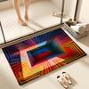 Geometric Dirt-Resistant Entrance Floor Mat - Easy To Clean & Wear-Resistant, Decorative Entryway Foot Mat