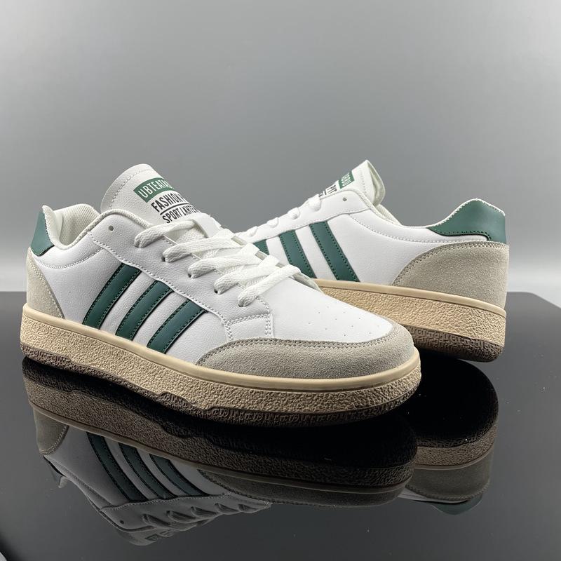 

Мужская обувь модная обувь мужская новая мода корейская версия тренд плоская подошва тонкий ремешок сочетание цветов, повседневная доска 44 зелёный