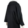 Japanese style coat with loofah dolman wool size for women [KYOETSU] collar, sleeves, blend, 6, (M, black)