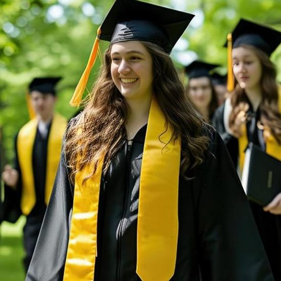 Unisex Erwachsener Einfaches Abschlussstola 72 Zoll Jahrgang 2026 Abschlussband für Akademische Chorveranstaltungen Zubehör