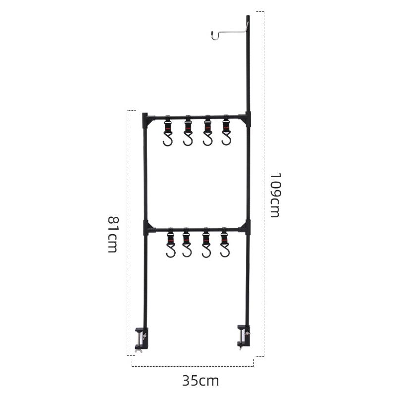 New Camping Shelf Igt Lantern Stand Picnic Tableware Hanging Racks Portable Detachable Aluminium Alloy Light Hangers Stand Desk