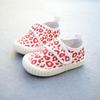 Scarpe di Tela Unisex per Bambini Primavera Stampa Leopardo Metallica Scarpe Casual Luminose Punta Rotonda Antiscivolo