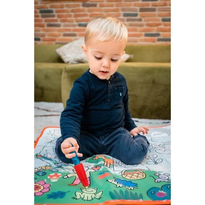Activité créative - nathan - coloréo baby - colorier avec de l'eau, tapis et feutre adaptés