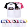 5633 Children Girls Lily Lovebraids Raglan Sleeves Cute Round Neck T-Shirt