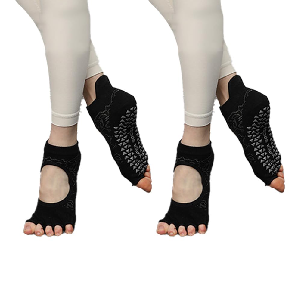 Yomoment Yoga Sports Pilates Socks, Socks, Non-Slip, Toeless, Five-Toe, Socks, Sweat-Resistant