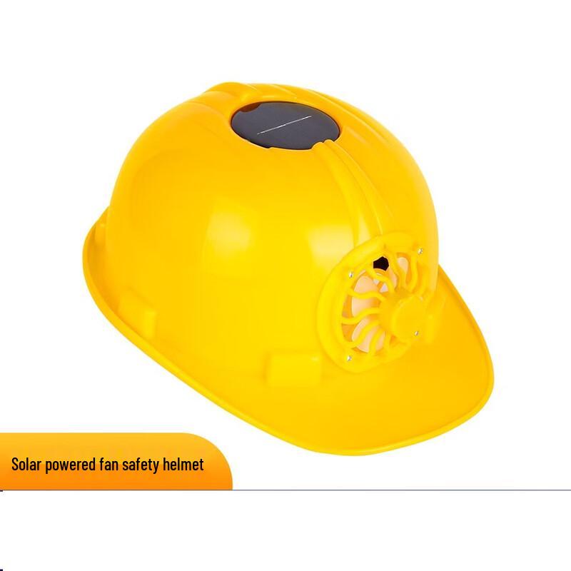 Solar-Powered Fan Safety Helmet One Size