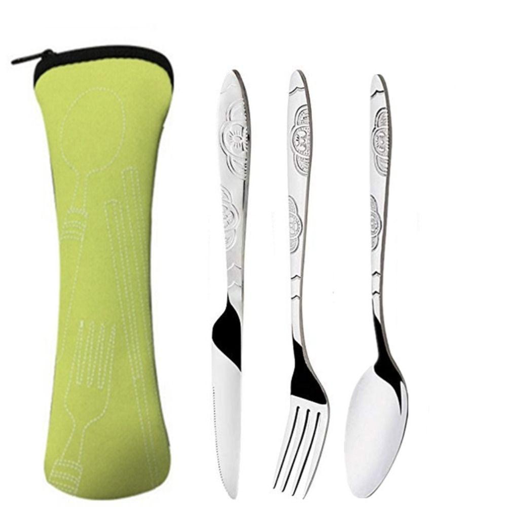 Zipper Tableware Bag with Storage Bag Cutlery Bag Portable Tableware Set  Home/Camping