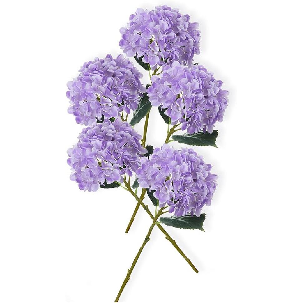 PARTY JOY 12PCS 15.4In Artificial Hydrangea Silk Flowers Bouquet Faux Hydrangea Stems for Wedding Centerpieces Home Decor (White,12pcs)