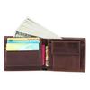 RFID Blocking Men Wallet Vintage Faux Leather Bi-fold Wallet with ID Window Coin Pocket Portable Folding Anti-Theft Credit Card Holder