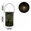 Solar Tree Lanterns Outdoor Waterproof Hanging Solar LED Lights Hollow Out Retro Metal Lantern For Garden Yard Patio Landscape Decor