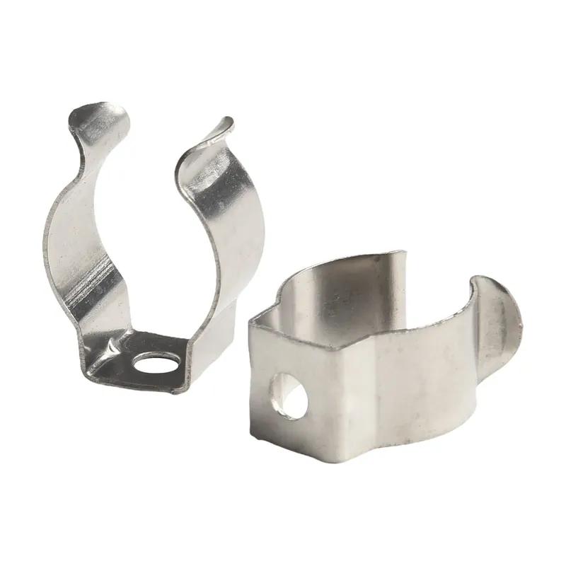 10pcs Clips Tool Holder Clips Courtyards Manganese Steel Replacement SPRING TERRY Clips Silver Professional Tool For Garages