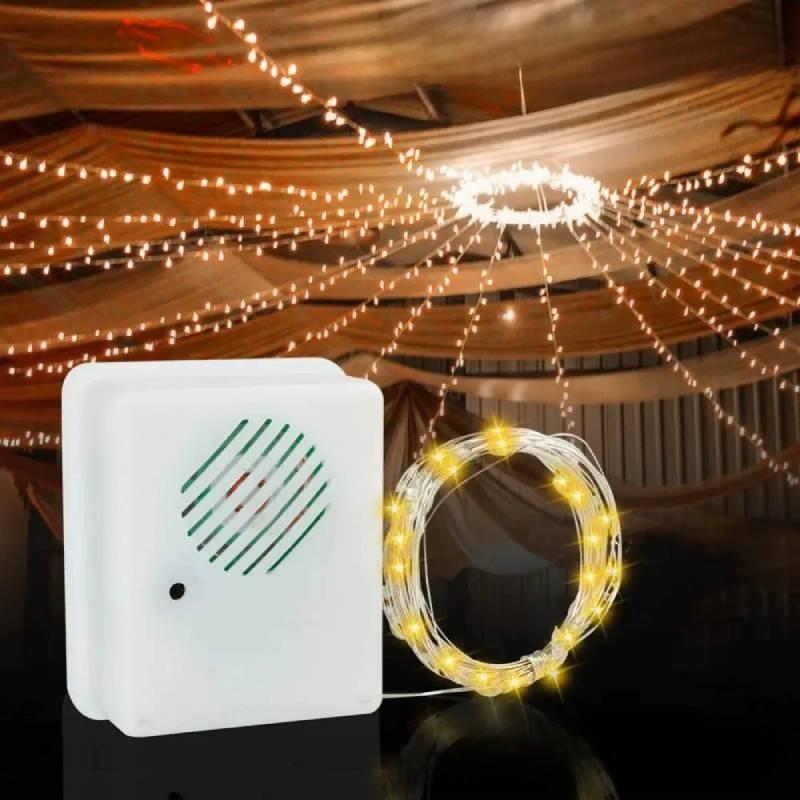 Weihnachts-Sound-Sensor mit LED-Lichterkette und Musiklautsprecher für die Feiertagsbaumdekoration