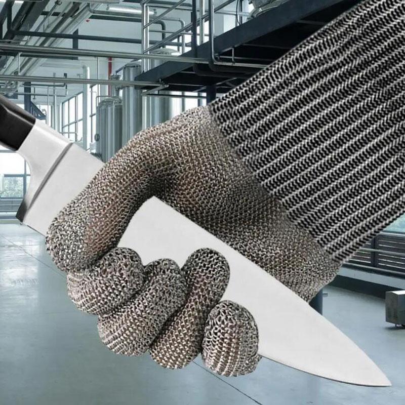 Chainmail Gloves Kitchen Gloves For Cutting Stainless Steel Wire Safety Cutting Accessories Safety Work Gloves For Meat Cutting