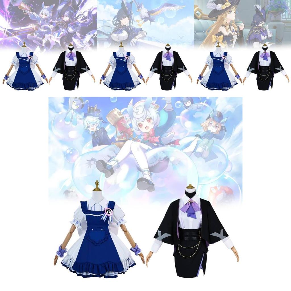 Genshin Impact Cosplay Outfit For Klee Featuring Cute And Vibrant Blue And Black Colors