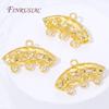 18K Gold Plated Pendant Bail Connectors For Jewelry,Brass Bail Beads Spacer,DIY Necklace Making Accessories,Tube Bail Beads