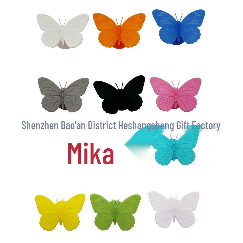 

Silicone Butterfly Wine Glass Marker and Separator - Party Supplies Suction Cup Sticker