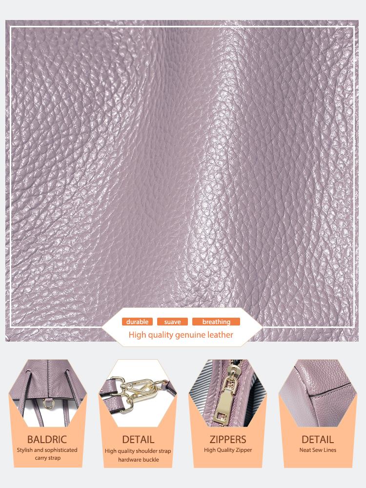 Zency Bolsa de Ombro Feminina de Verão Couro Macio Grande Capacidade Simples Pequena Bolsa Para Telefone