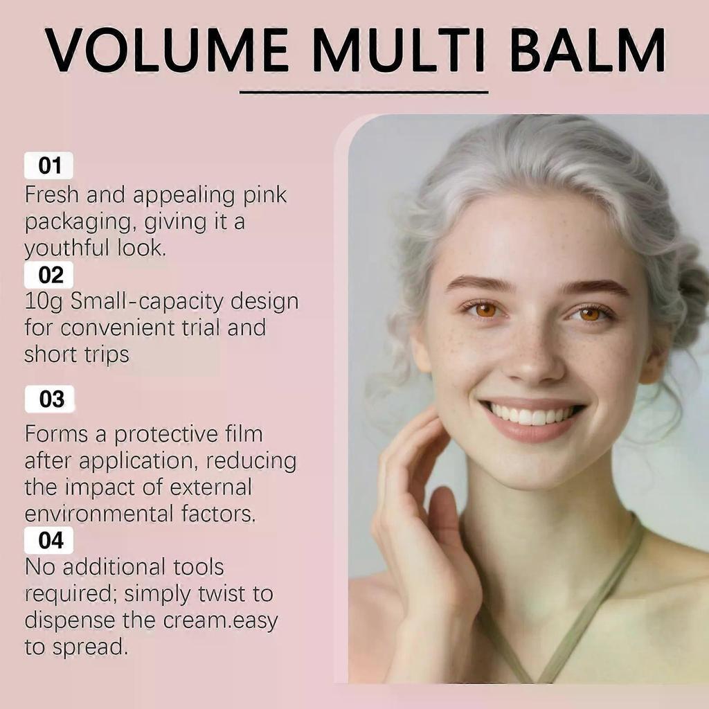 5% Volufiline PDRN Pink Collagen Volume Multi Balm Stick, Wrinkle Care Face & Body Balm for Under-Eyes, Neck, Lips, Plumping & Radiance, 10G