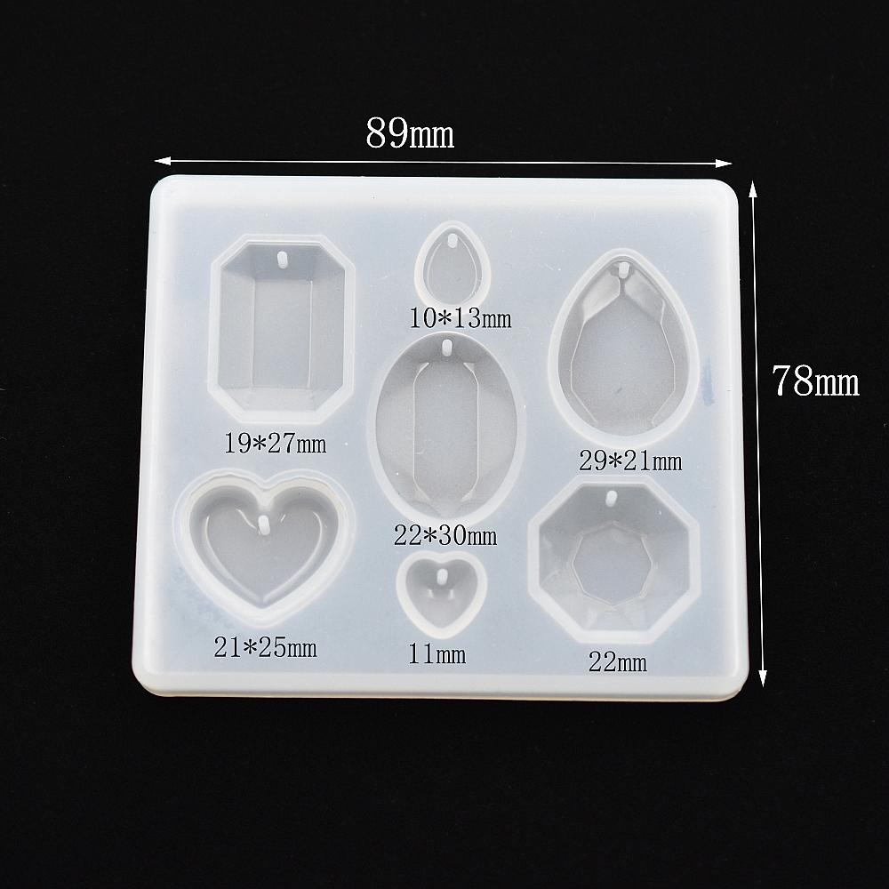 Cute Beads Cube Triangle Silicone Mold For Jewelry Earrings Pendant Making Resin UV Epoxy Resin Molds Crafts DIY Tool