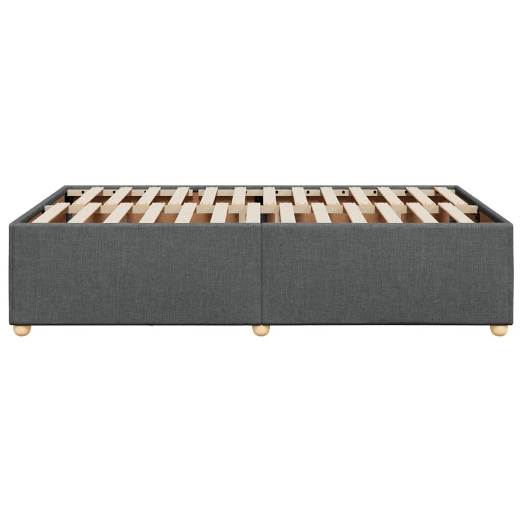 Bed Frame without Mattress Dark Grey 120 x 190 cm Fabric