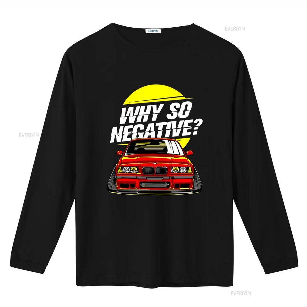 Why So Negative E36 M3 T Shirt Stance Drift Tuned Car for Him Her vintage Washed graphic streetwear Breathable