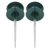 2pcs Hose Guide Spikes ABS Zinc Alloy Water Pipe Guide Wheel Durable Garden Hose Guide Holder for