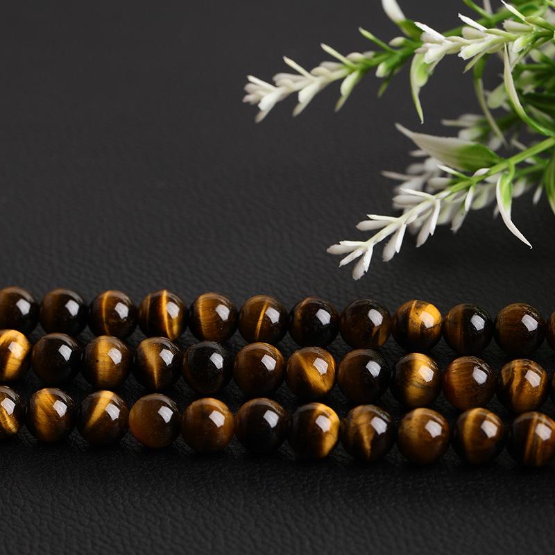 Natural Yellow Tiger Eye Round Beads for DIY Bracelets - Semi-Finished Jewelry Accessories
