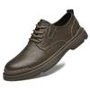 Outdoor Casual Sneakers Business Work Shoes for Mens Genuine Leather Anti-slip Wearable Versatile Fashion Slip On Wedding Party