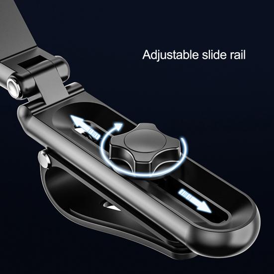 Car Sun Visor Phone Holder Mount 1080 Rotatable Height Angle Adjustable Universal Auto Cellphone Support Bracket Car Interior Accessories