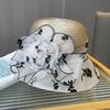 Eugen Yarn Sun Hat Women's Elegant Temperament Flower Pot Hat Spring and Summer Face Small UV Protection Sun Hat