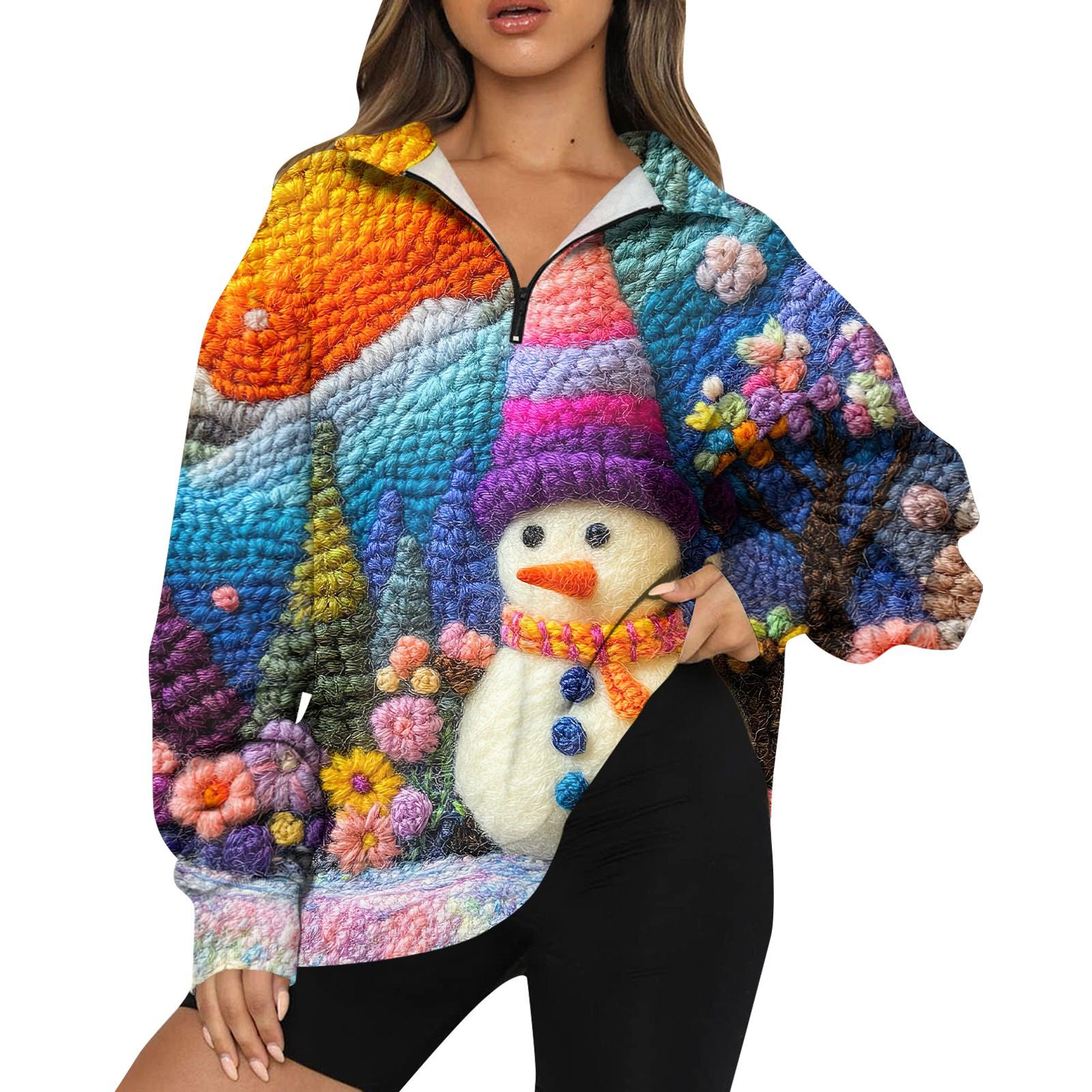 

Женская повседневная мода с длинным рукавом и принтом, свободный свитшот на молнии XXL