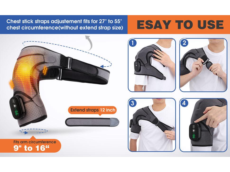 Heating Massage Shoulder Pad with Touchscreen Controller