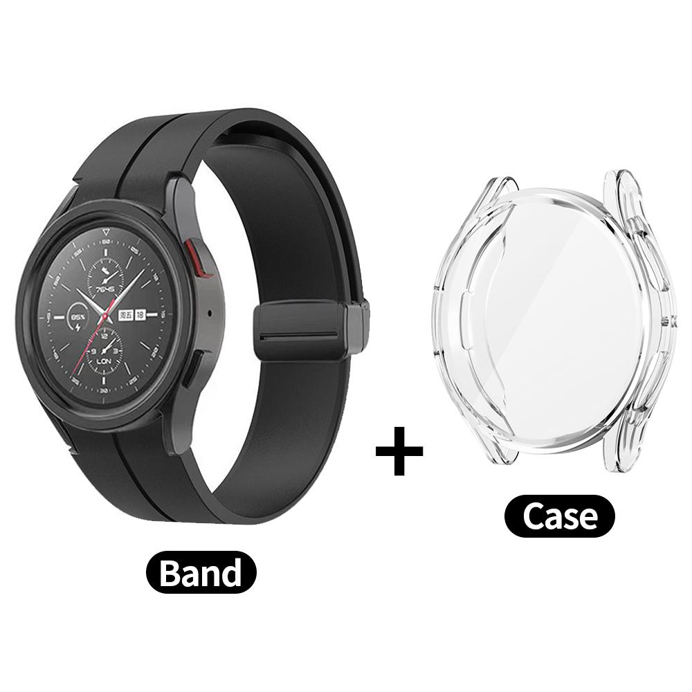 Case+Band for Samsung Galaxy Watch 4/5/6 40mm 44mm All-Around Soft TPU Protector Cover for Galaxy Watch6 Classic 43mm 47mm Strap