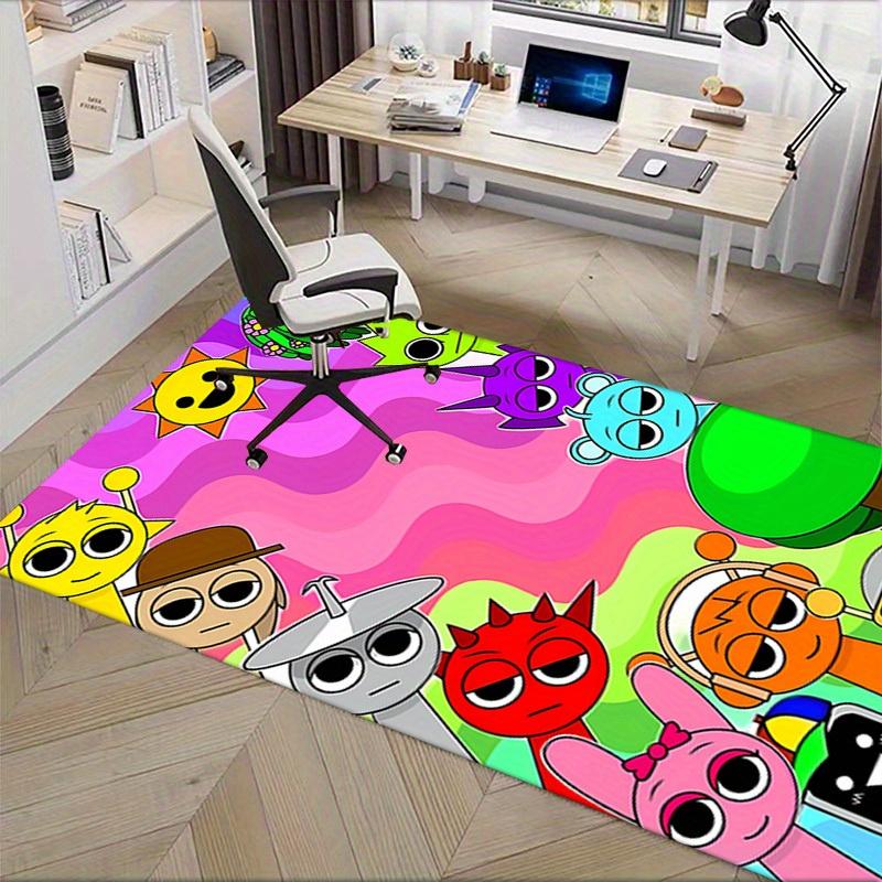 Office Carpet - Music Box Colorful Cartoon Character Pattern, Can Be Used for Playroom Carpet, Classroom Decorationc078