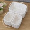 3pcs Handmade Straw Woven Soft Storage Round Paper Rope Storage Basket for Organizing Decorative Storage Bins Office Storage Box