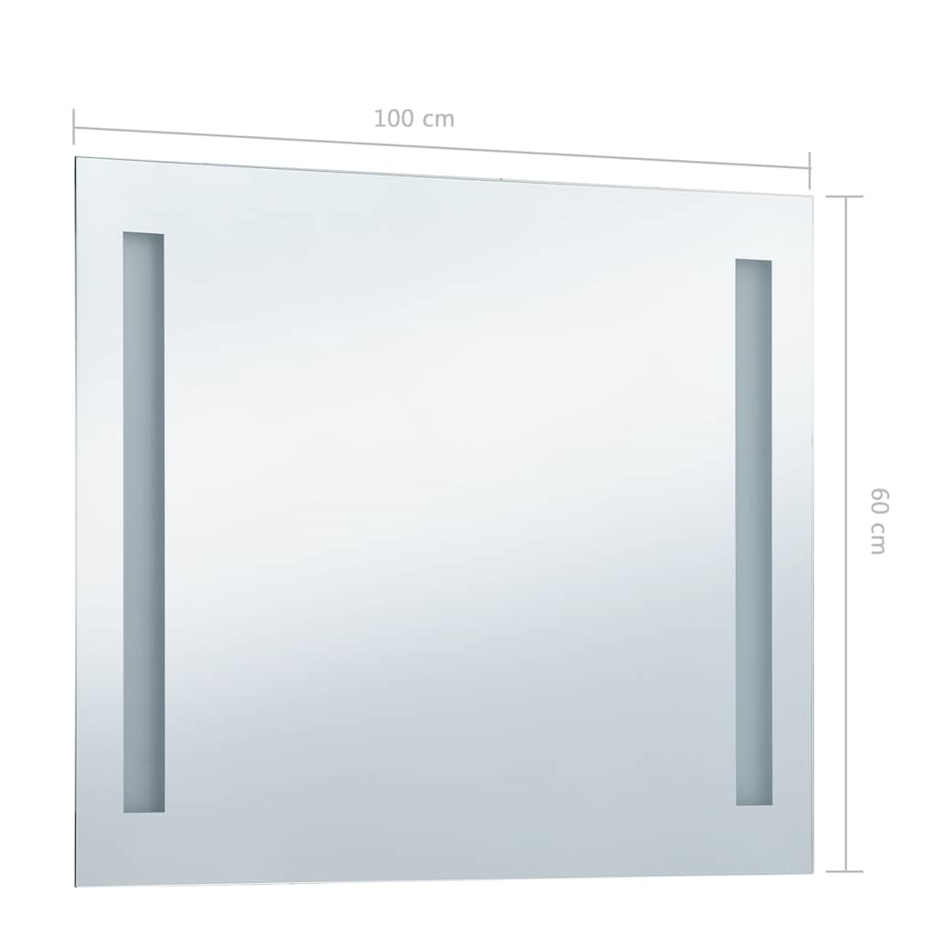 Bathroom Wall Mirror with LED Lights 100 x 60 cm