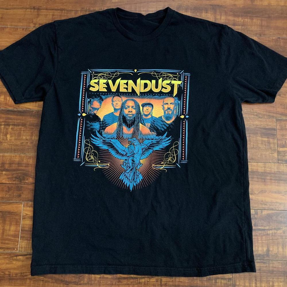 Superficial Drug Sevendust Band Black T-shirt Cotton Unisex XXXXL