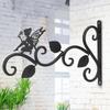 Black Wall Mount Rack Iron Decorative Hanging Bracket Hanging Plant Bracket  Garden