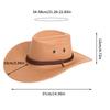 Adult Western Suede Hat Wide Brim Western Cowboy Hat Vintage Knight Top Hat Cowboy Outdoor Hiking Travelling Summer Cap