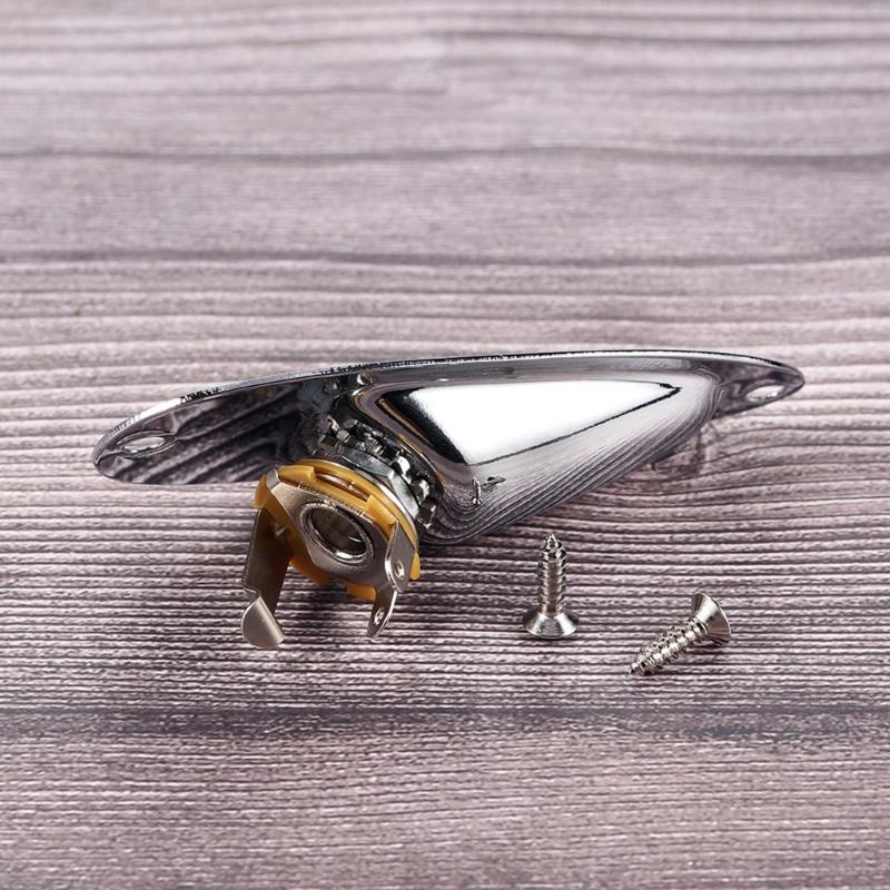 Heavy Duties Guitar Input Output Plate With Rotation Resistant Washer Mounting Screws Set For Stability And Durability