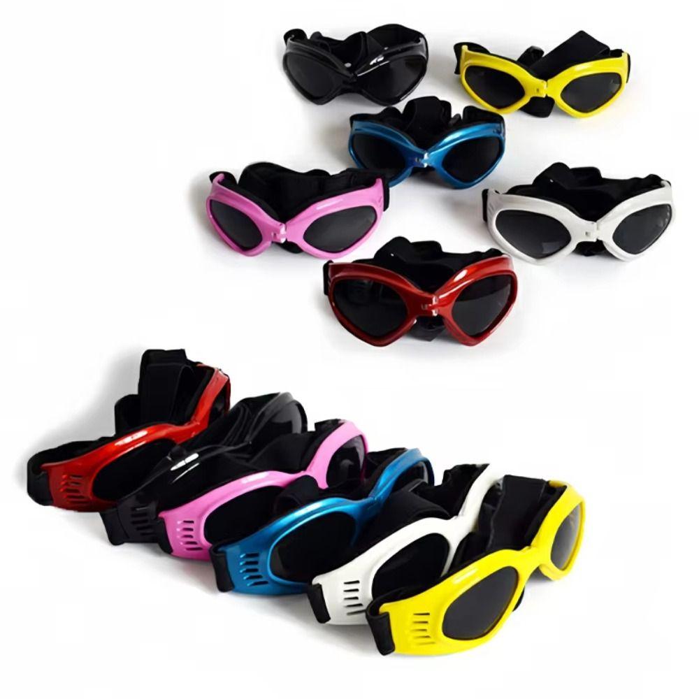 Adjustable Pet Sunglasses Foldable Dogs Goggles Comfortable To Wear Dog Eyewear  Photography Prop