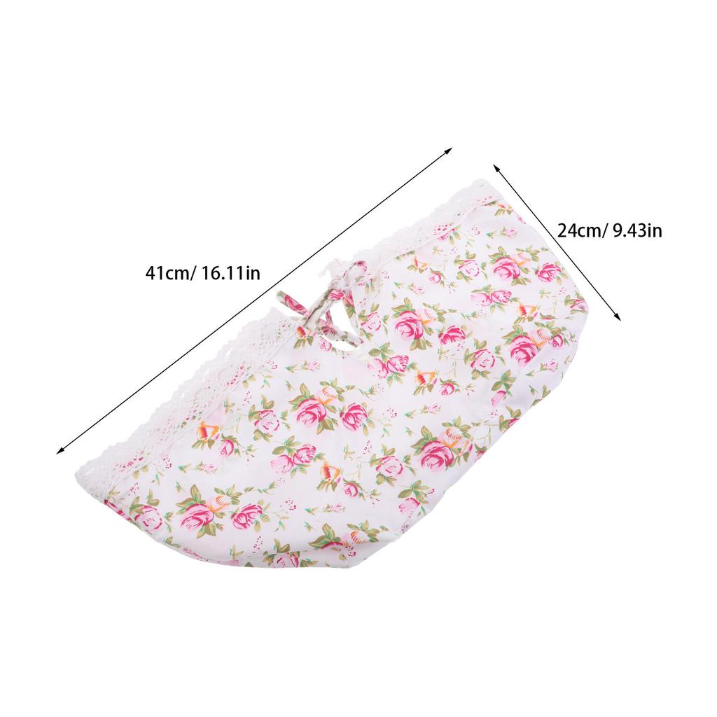 Basket Liner Replacement Lace Trim Insert Cloth Cover for Wicker Rattan Basket Farmhouse Decorative Lining for Picnic Storage