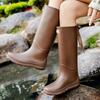 Women's Medium and High Rain Shoes Waterproof, Non-slip and Warm Rain Boots Fishing Work Four-season Boots Takeaway Rubber Shoes Water Boots