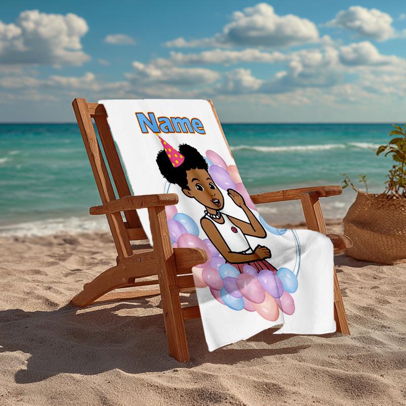Custom Name Ultra-Soft Beach Towel with Gracie's Corner Theme,Ideal for Pool - Camping, Diving - Perfect Travel Essential, Vibrant Beach Towel.