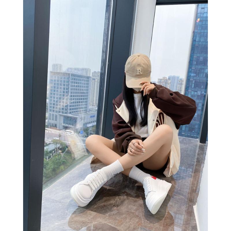 Spring and Autumn Xiaobai Shoes Women's New Women's Shoes Versatile Thick-soled Inner Height Increasing Sports Casual Daddy Board Shoes