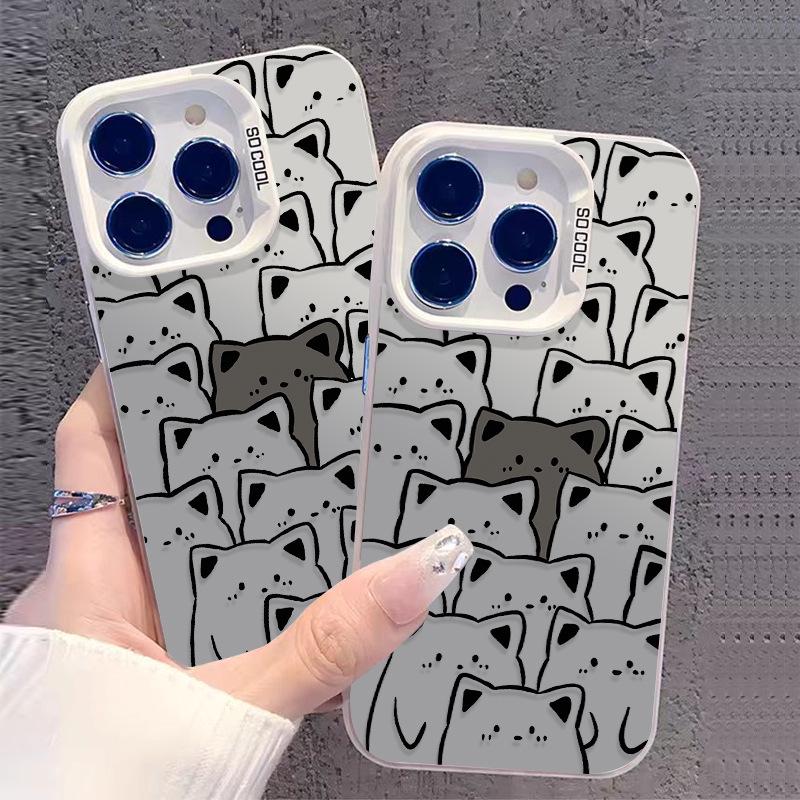 Exclusive Full-Screen Bear iPhone 16 Pro Max Case, Laser Design, Silver, Fits iPhone 13/14/15, Available in 15 Colors