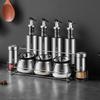 Maxcook Glass Oil Dispenser And Seasoning Box Set, Oil Bottle Salt Shaker Spice Rack Seasoning Bottles Spice Jars, 10-Piece Set MCCU0522