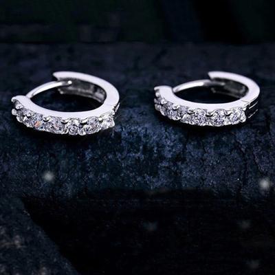 Jednorzędowe kolczyki z diamentami w kształcie gwiazdy Kolczyki koreańskie Joker Kolczyki Kolczyki Europejska i amerykańska biżuteria srebrna Kolczyki