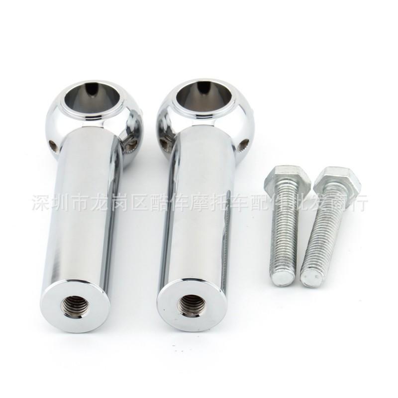 Harley-Davidson Handlebar Riser Spacer 5 Inch Tall 25mm Stem Extension Black Or Chrome Finish