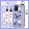 Anti-dust Soft case Phone Case For Blackview A100 Flower Back Cover Lanyard Protective Ring Oil Painting Waterproof